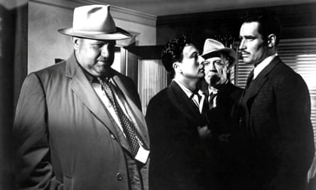 From left: Orson Welles, Joseph Callela, Victor Millan and Charlton Heston in Touch of Evil.