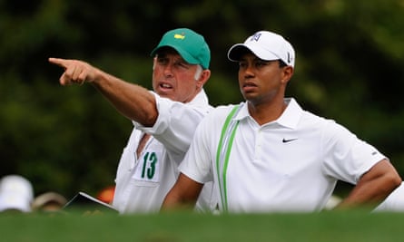 Steve Williams and Tiger Woods at Augusta in 2011