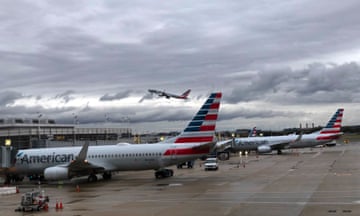 american airlines planes at an airport