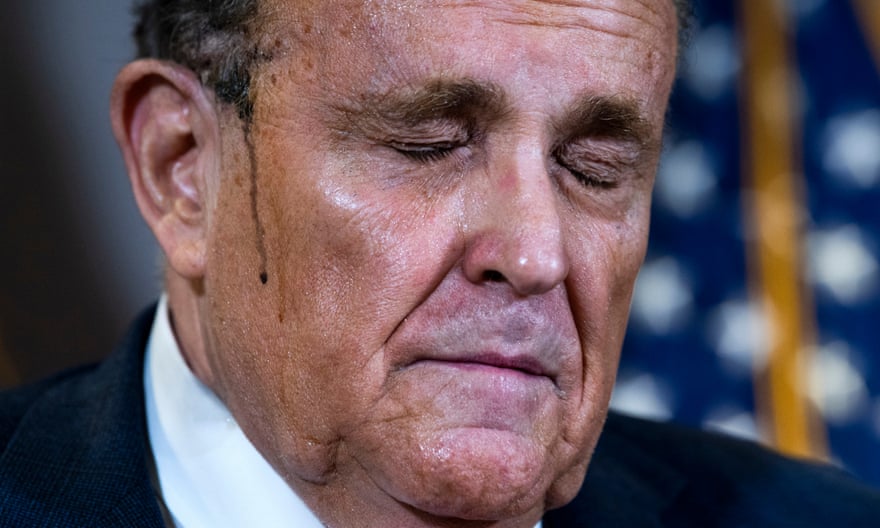 Giuliani conducts a news conference in November 2020.