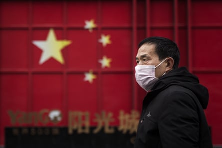 A man in Wuhan on February 10, the 19th day of the transport lockdown.