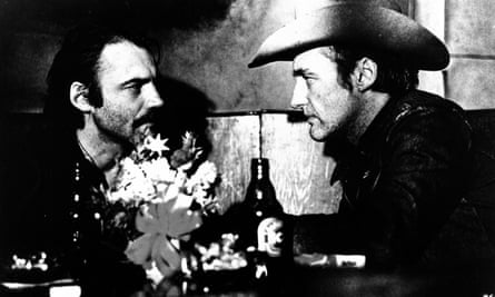 Bruno Ganz, left, and Dennis Hopper in The American Friend, 1977.