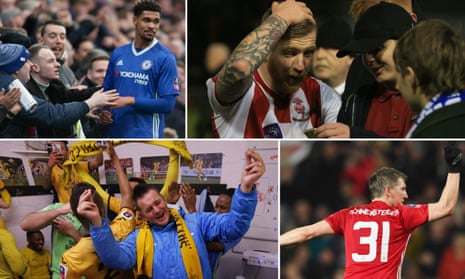 Clockwise from top left: Chelsea’s Ruben Loftus-Cheek; Lincoln’s Alan Power; Manchester United’s Bastian Schweinsteiger; and Sutton manager Paul Doswell all had memorable fourth-round weekends