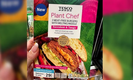 Tesco recalls 'melt in the middle' meat-free burgers due to burn risk |  Tesco | The Guardian