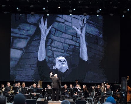Michael Shapiro conducting Frankenstein.