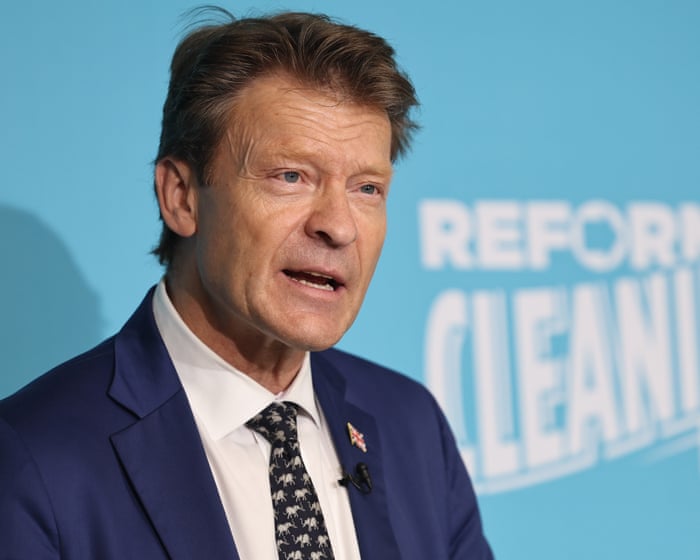 Standards watchdog investigating Reform UK’s Richard Tice — image supplied by The Guardian UK's feed