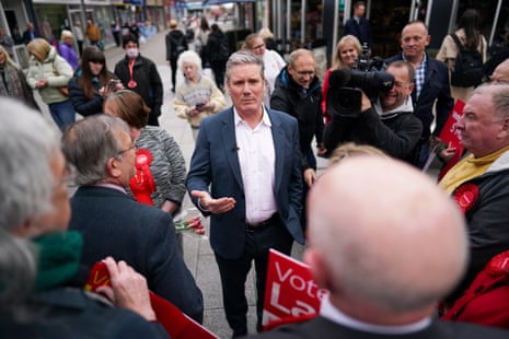 Keir Starmer campaigning in Workington today.