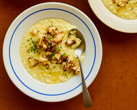 Adapting the classices … Sophie Wyburd’s cauliflower cheese risotto.