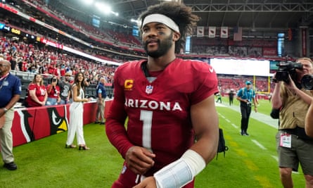 Kyler Murray leaves the field after the game