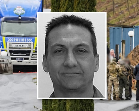 Authorities investigating a crime scene