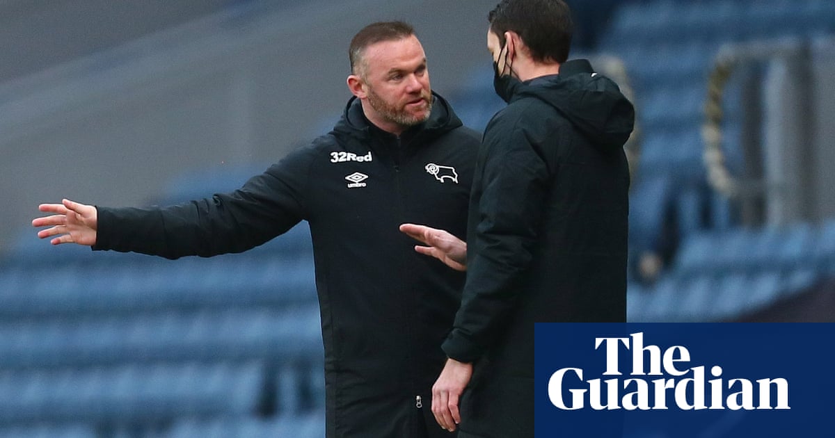 Wayne Rooney rages at referee after Derby’s survival bid hit at Blackburn