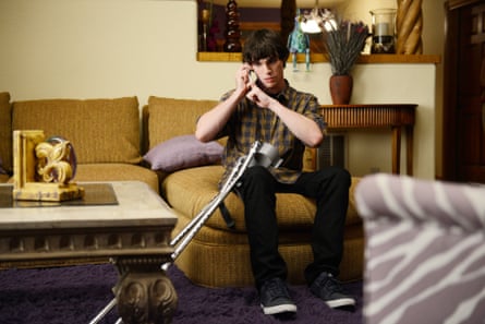 RJ Mitte as Walter White Jr in a season five episode of Breaking Bad, 2012.
