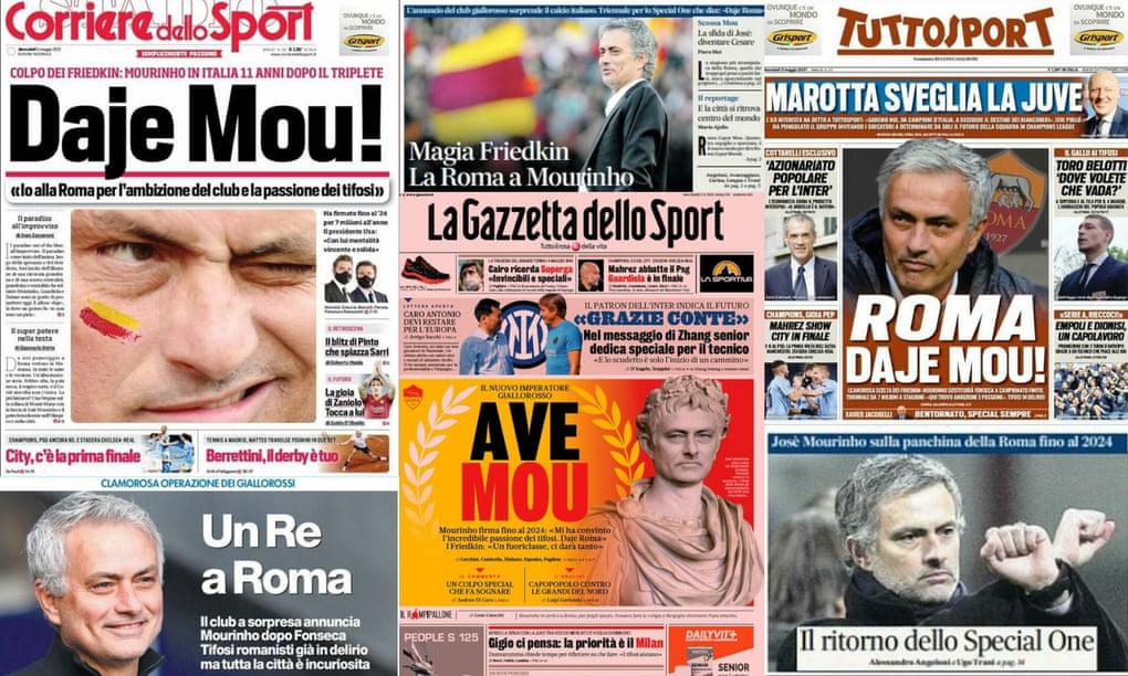 josé mouronho José Mourinho, as roma, harbouchanews