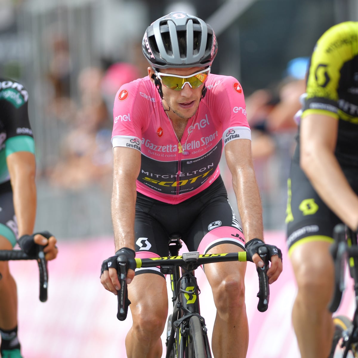 Giro D Italia 2018 Simon Yates Has Pink Jersey Lead Cut In Half As It Happened Sport The Guardian
