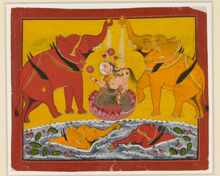 The goddess of good fortune... Gajalakshmi.