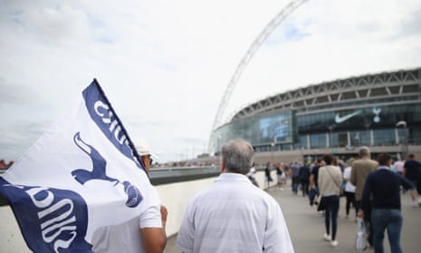 Tottenham supporters make their way to the club’s temporary home
