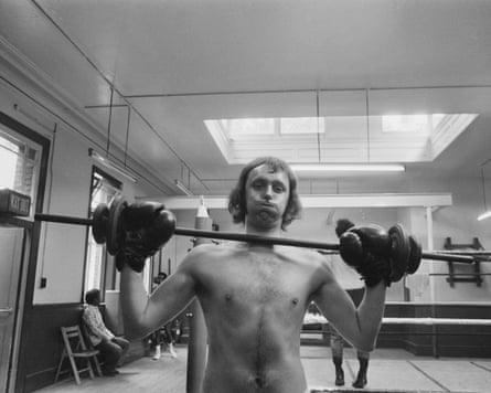 Paul Dacre at a boxing gym when he was a Daily Express reporter, 16 July 1972.