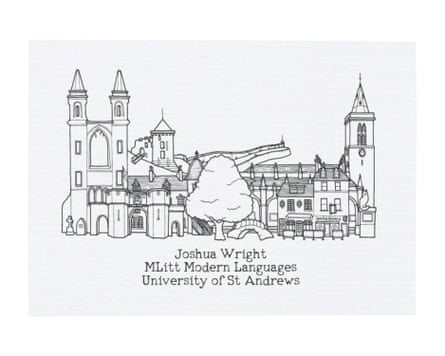 Personalised Graduation Skyline greetings card Sold by Becka Griffin Illustration via Not on the High Street