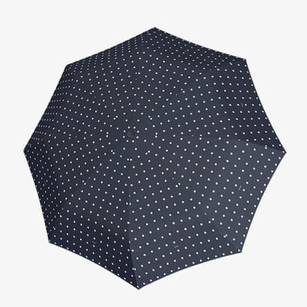 Knirps T.200 Medium Duomatic Folding Umbrella with UV Coating Kelly Dark Navy