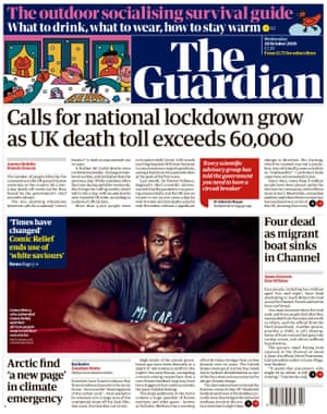 Guardian front page, Wednesday 28 October 2020