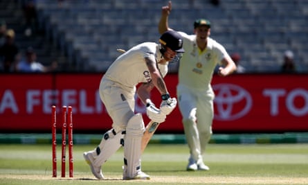 Ben Stokes was clean bowled by Mitchell Starc, setting the tone for another miserable day for England.