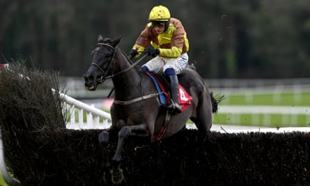 Galopin Des Champs, with Paul Townend up, clears the last on his way to winning the John Durkan Memorial Chase at Punchestown.