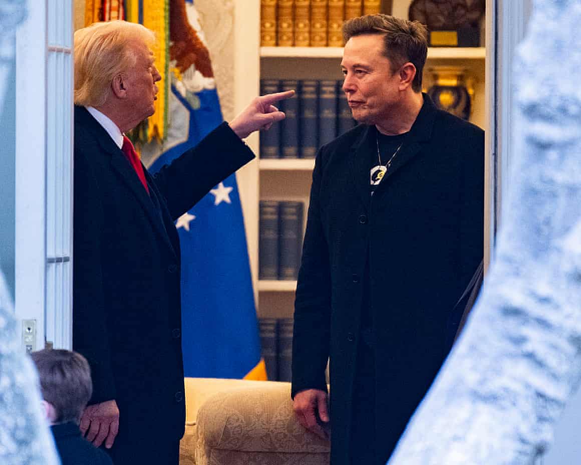 Donald Trump and Elon Musk in March.