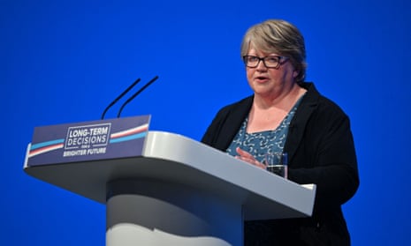 Thérèse Coffey addresses the Conservative party conference
