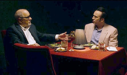 Paul Schrader and Nicolas Cage on set for Dog Eat Dog
