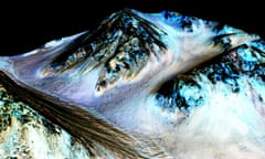 Aquatic planet … scientists found water on Mars in 2015.