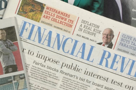 Front page of the AFR
