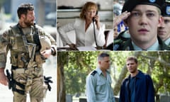 Composite of the films American Sniper, Rendition, Billy Lynn’s Long Halftime Walk and Stop Loss