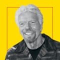 Portrait of Richard Branson against yellow background