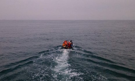 Migrants try to cross the Channel in September