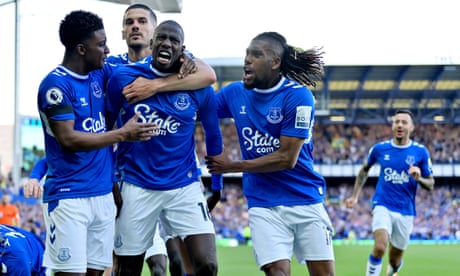 Abdoulaye Doucouré celebrates after scoring the winner