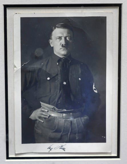 A personally signed portrait of former Nazi dictator Adolf Hitler.