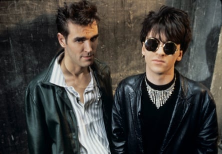 Morrissey with Johnny Marr in 1984.