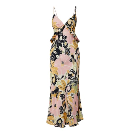 گل صورتي با روفله 128 پوند، در مزرعه ريو از net-a-porter.com STRAPPY