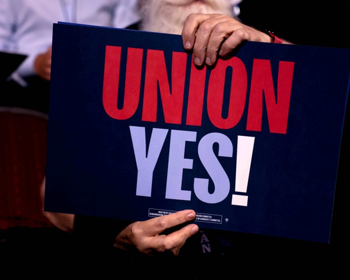 Tripling US union membership would shift $1.2tn to workers annually – report