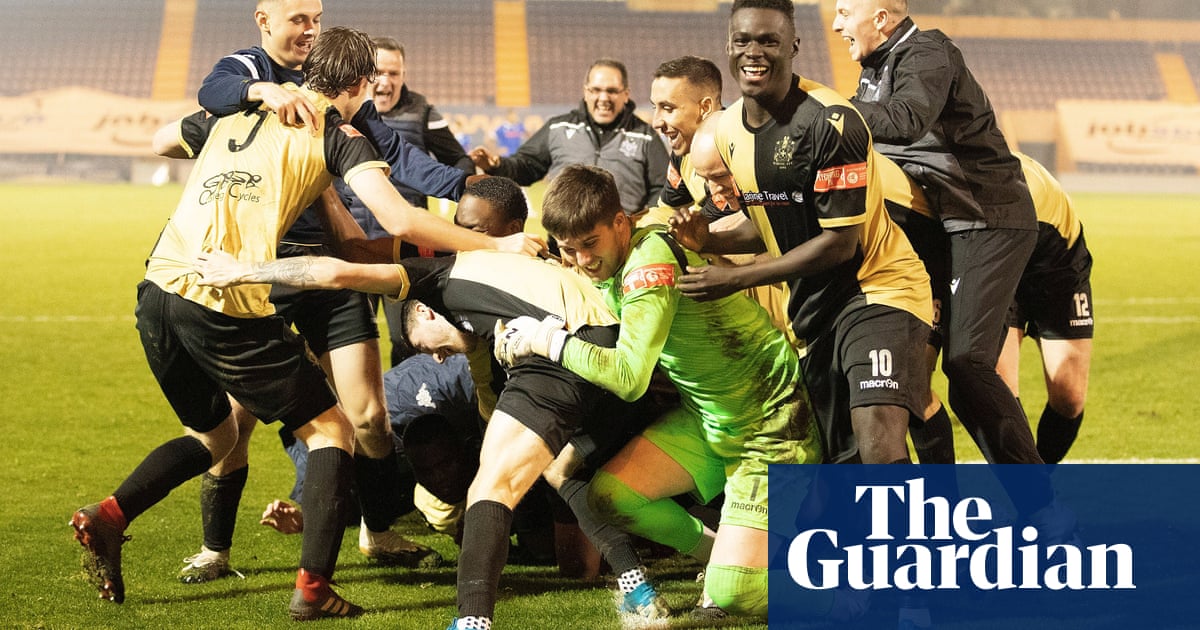 FA Cup roundup: eighth-tier Marine stun Colchester on day of upsets