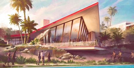 Where’s my superhero suit? … an artist’s rendering of the Cotino clubhouse, inspired by Incredibles 2.