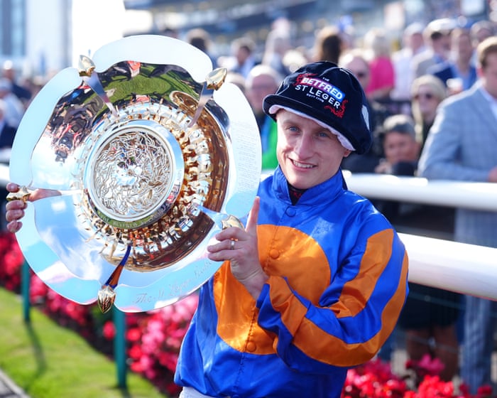Scandinavia holds off Rahiebb as No 3 jockey Tom Marquand takes St Leger