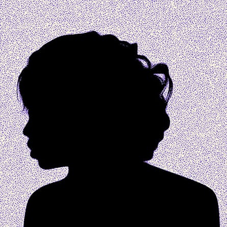 A silhouette of a young African woman