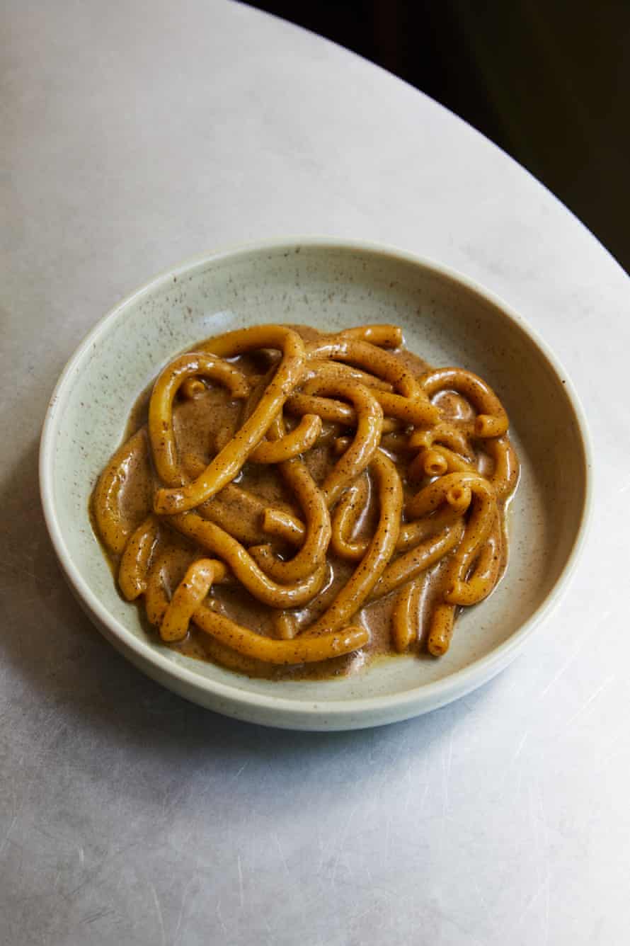 Noci’s brown butter ziti cacio e pepe: ‘Posh macaroni cheese with a Clarendon Instagram filter.’