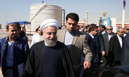 President Hassan Rouhani at the opening of a section of the South Pars gas field