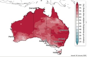 Bureau of Meteorology temperature outlook February to April
