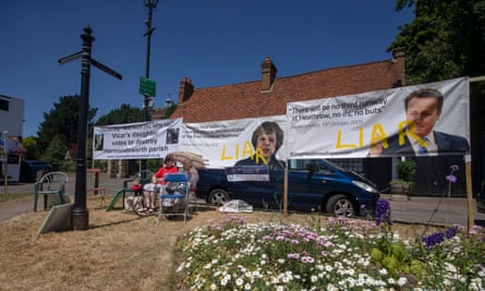 A protest in Harmondsworth last year