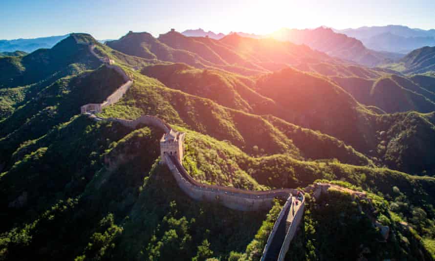 Aerial view of the Great Wall of China