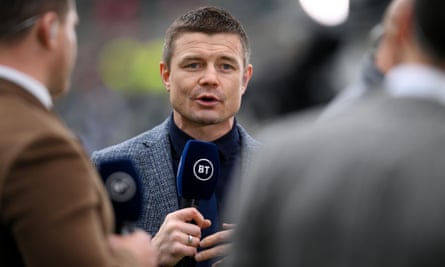 O’Driscoll working for BT Sport. ‘You try to convince yourself you’ve done a good show … but it’s not rolling your sleeves up and beating England.’