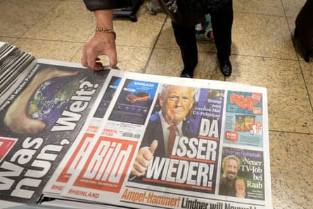 Trump on the front page of Bild